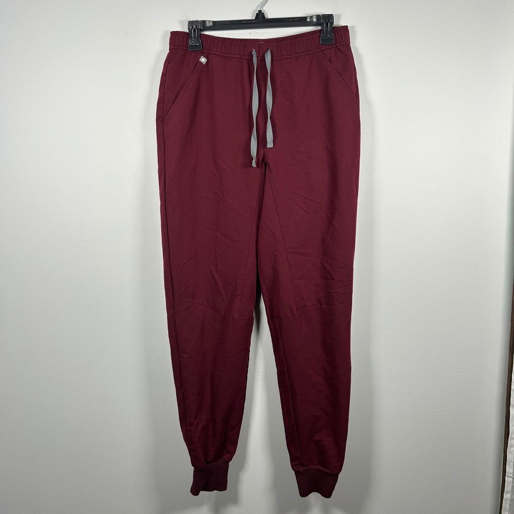 FIGS Jogger Scrub Pants Men's Small Burgundy Tansen MXXSW2004 Medical Nursing